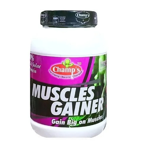 CHAMPS Muscles Gainer Nutrition Supplement - Powder, Highly Vegetarian | Build Muscles, Promote Health & Growth