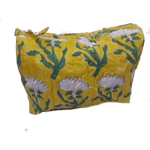 Cotton Quilted Block Printed Bag