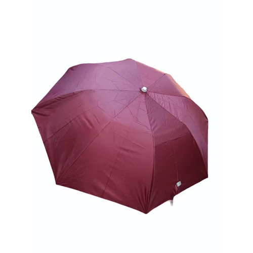 Dark Pink Plain Polyester Umbrella