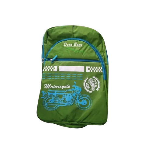 Motorcycle Printed College Backpack