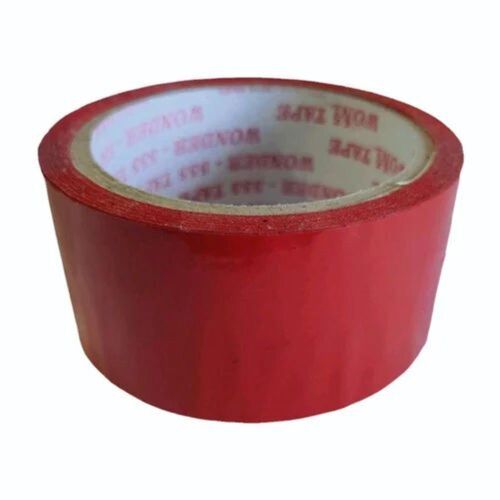 Red Plain Bopp Tape - Bopp, 3m x 10m, Red | High Strength, Glossy/Matte Finish, Highly Visible