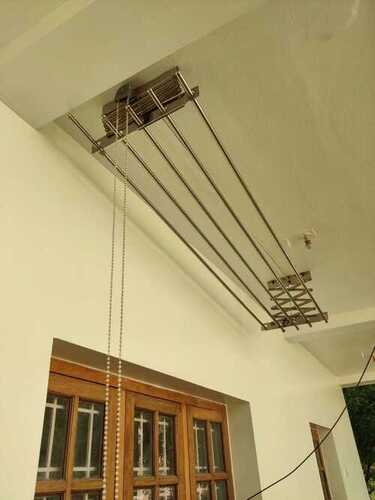 Sit Out Area Cloth Drying Hangers - Color: Silver