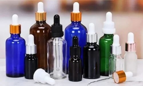 5 ML Dropper Bottle Blue Frosted