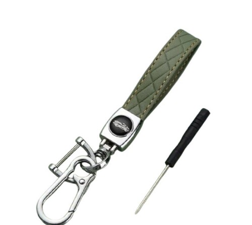 Leather Keychain With Metal Ring