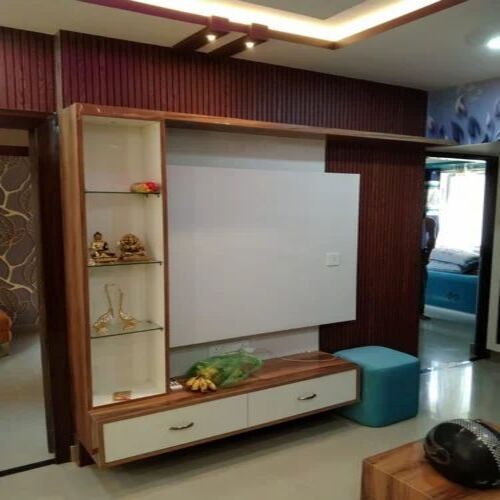 2 Drawer Plywood Modular Tv Unit