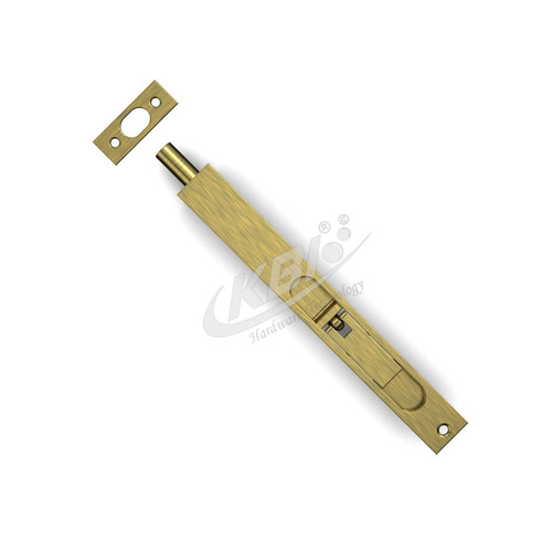 Brass Flush Tower Bolt - 12 mm Rod Thickness, 4 Inch, Multicolor | Magnetic Installation, Door Mounting, Corrosion Resistant, Antique Finish