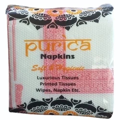 Printed Tissue Paper Napkins - Printed, 30x30 cm, White | Disposable, Box Tissue Style