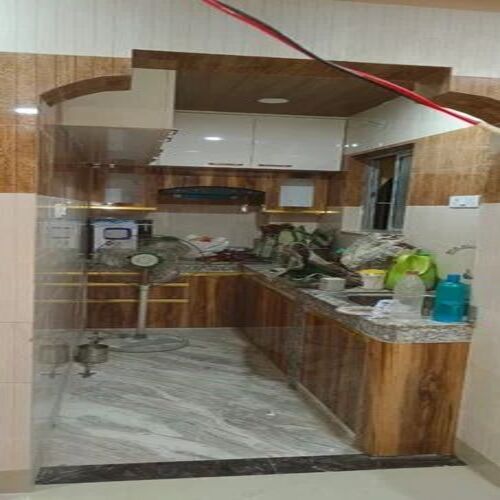 U Shape Plywood Modular Kitchen