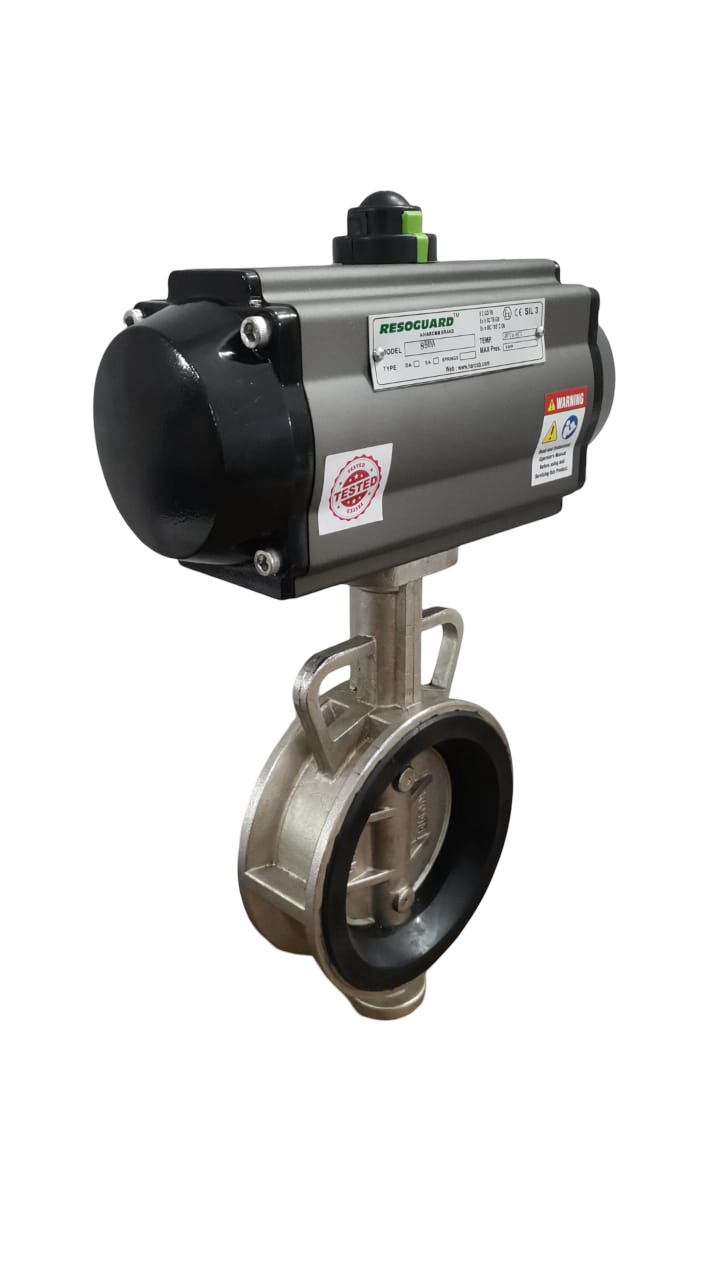 Double Offset Rubber Seated Pneumatic Butterfly Valve
