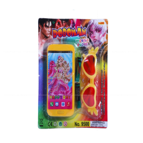Kids Toy Mobile Phone - Plastic, Multicolor | Interactive Sounds, Light-Up Screen, Educational Buttons