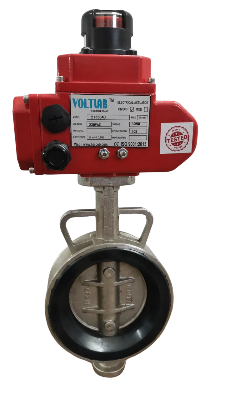Low Weight Aluminium Centric Electrical Butterfly Valve