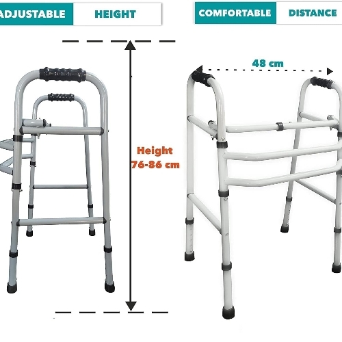Mild Steel Adjustable Folding Walker 