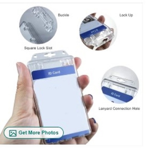 Rectangular Plastic Id Card Holder