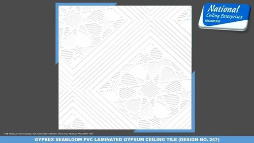 Gyprex Dewdrop PVC Laminated Gypsum Ceiling Tile Design 154