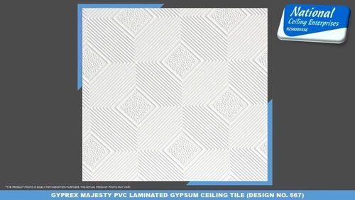Gyprex Majesty PVC Laminated Gypsum Ceiling Tile Design 567