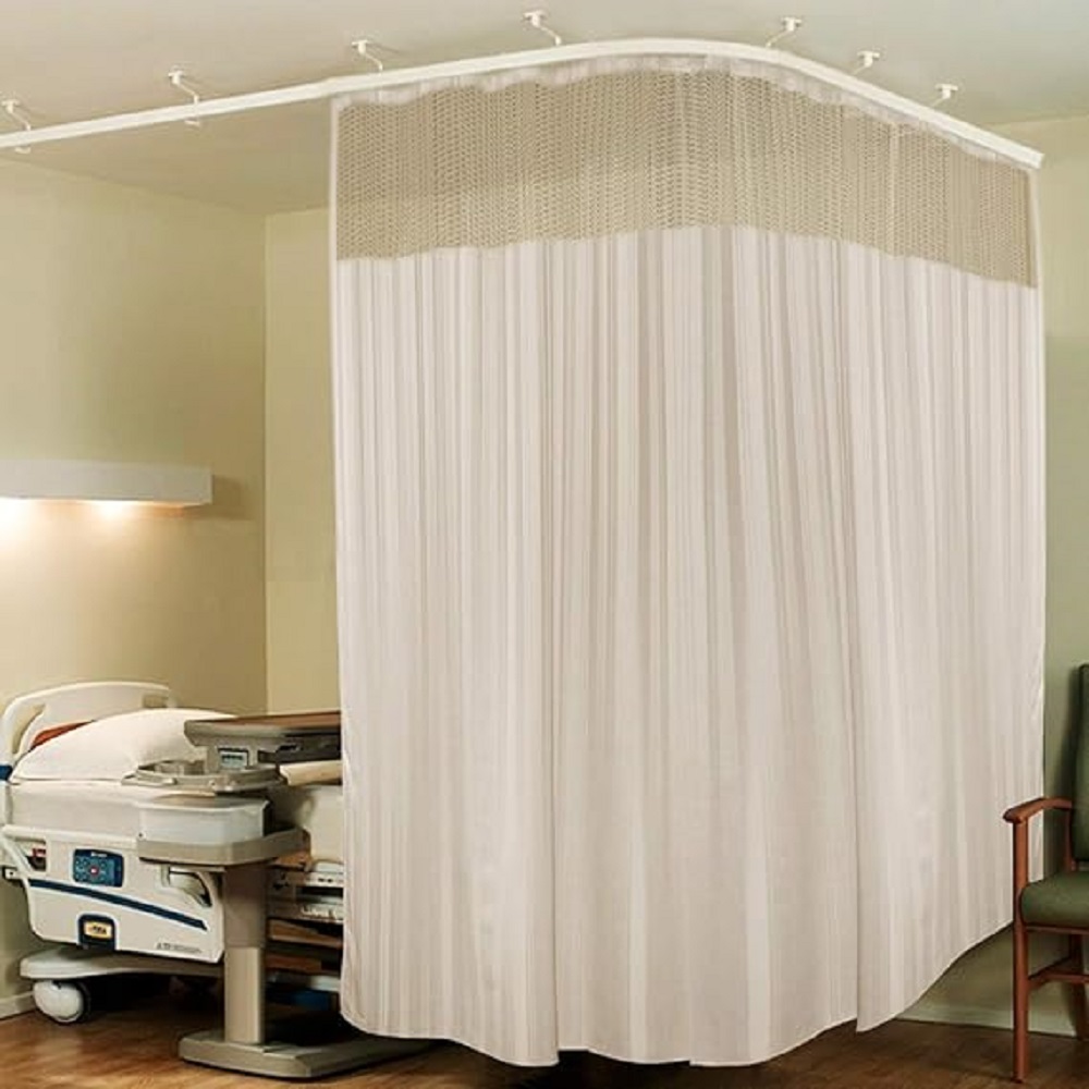 Lushomes 15 Ft W X 7 Ft H Hospital Curtain - Color: White