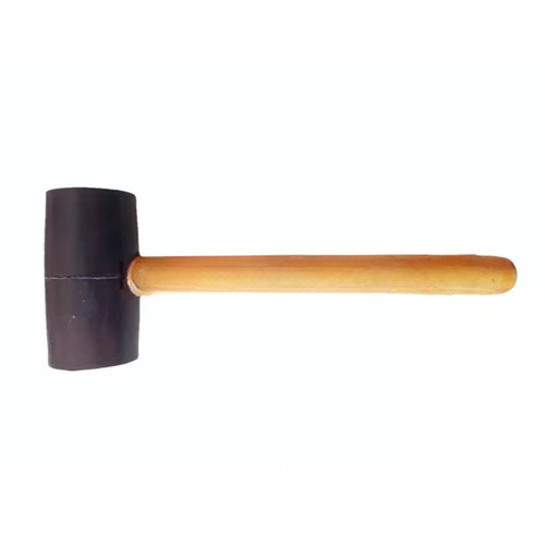 60mm Rubber Hammer with Wooden Handle