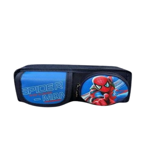 Spiderman Printed Pencil Pouch - Plastic, Zipper Closure, Lightweight | Durable, Rectangle School Pouch