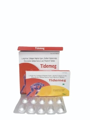TIDEMEG - L Arginine Collagen Peptide Type 1 Sodium Hyalrunate Chondroitin Tablets