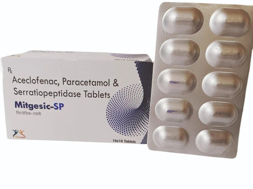 Aceclofenac Paracetamol And Serratiopeptidase Tablets