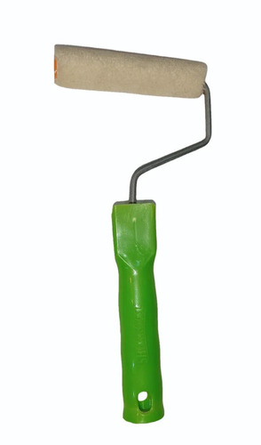 4 Inch Paint Roller With Push Handle - Microfiber Roller 12 Inch Plastic Handle Green | Durable Portable Easy Use Efficient