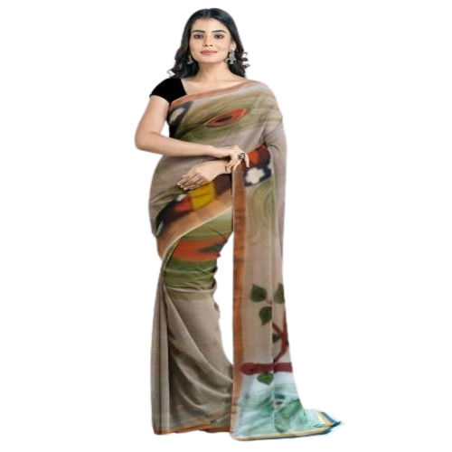 Hand Painted Cotton Saree By Shayoni Enterprises