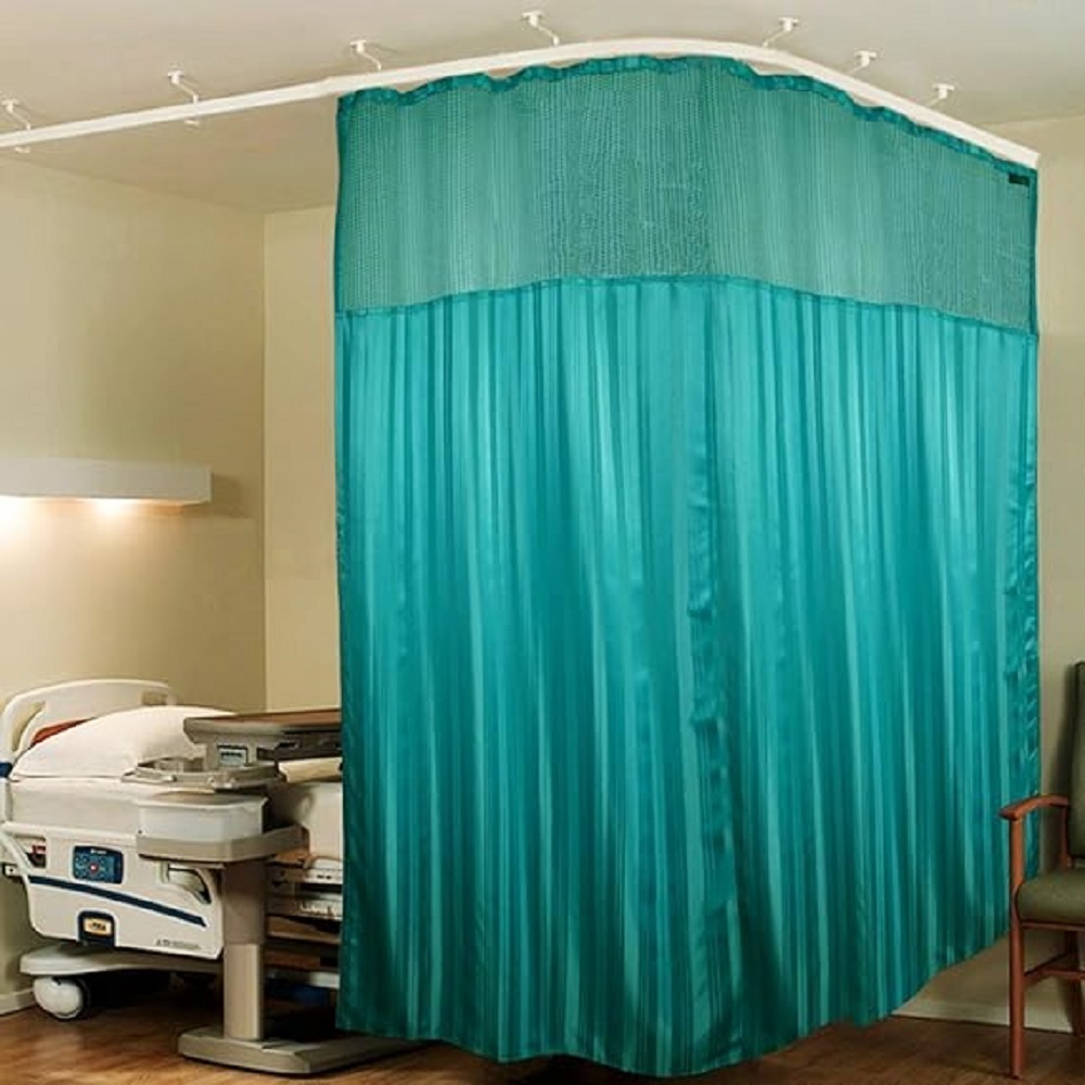 Lushomes Green Polyester Hospital Curtains