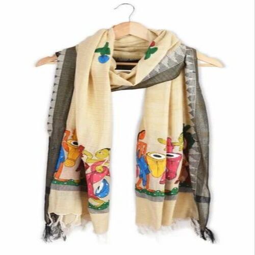 Potochitra Painted Khadi Dupatta