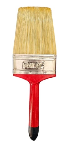 100 mm Flat Paint Brush - Bristle Material, Portable Durable | Various Colors, Handle Included