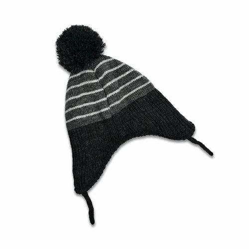 Black Baby Woolen Cap - Color: All