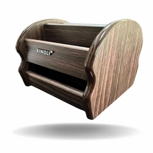 Plain Wooden Pen Stand - Wood, 5x5 Inch, Brown | Modern Design, Home and Office Use, Gift and Decoration