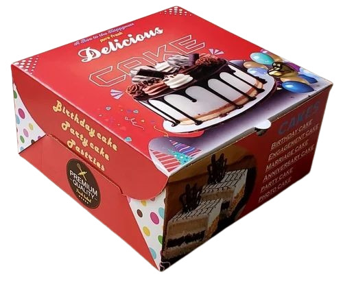 Printed Cake Packaging Box - Shape: Square