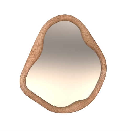 Stylist Wooden Mirror - Color: Brown