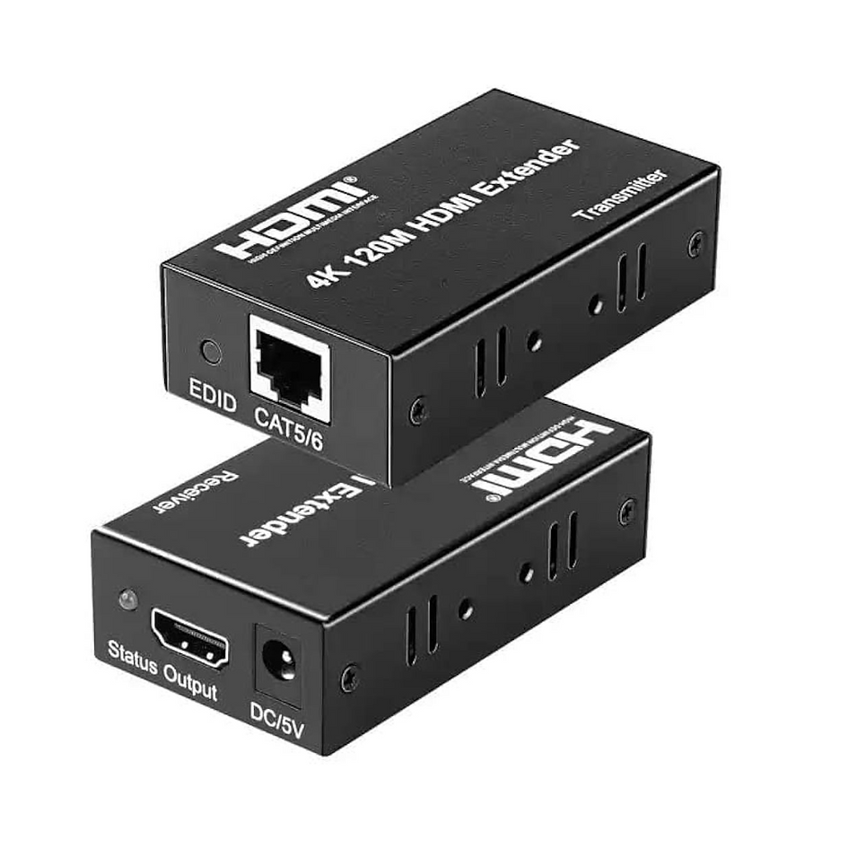 VIDEOCAST 4K 120M HDMI एक्सटेंडर CAT5e और CAT6 केबल द्वारा 4K का समर्थन करता है