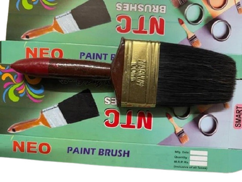 100 mm NTC Magnum Flat Paint Brush - Durable, Portable, Various Colors, Handles Included