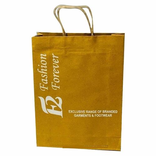 150GSM Yellow Printed Paper Carry Bags