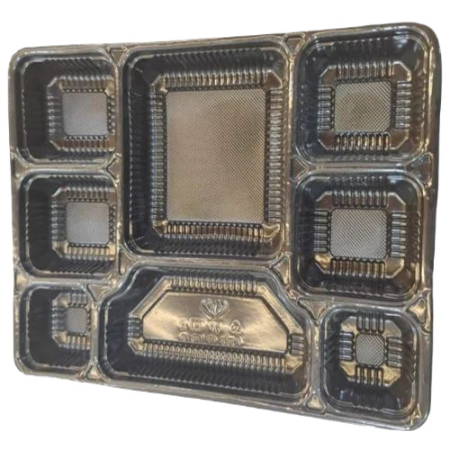 8 Compartment Disposable Plastic Plate