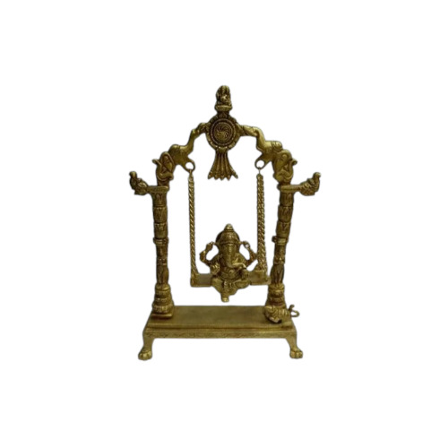 Brass Ganesh Statue With Jhula