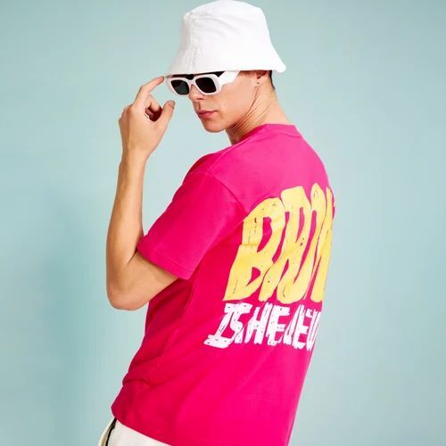Mens Oversized T Shirts - Color: Pink
