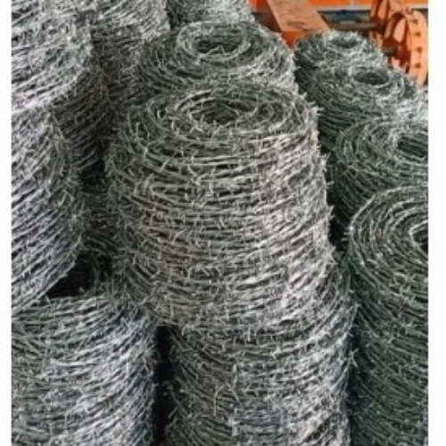 Silver Galvanized Iron Barbed Wire