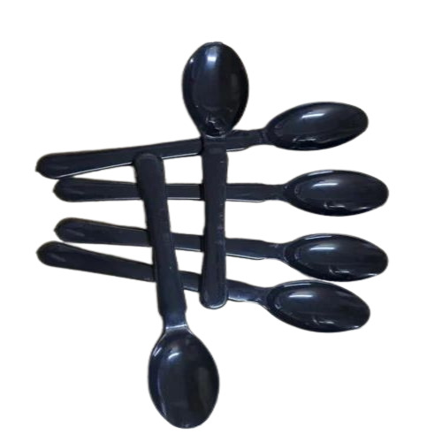 Black Disposable Plastic Spoon