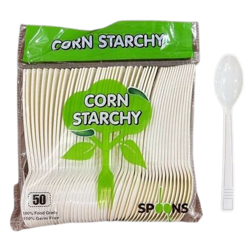 Disposable White Plastic Spoon