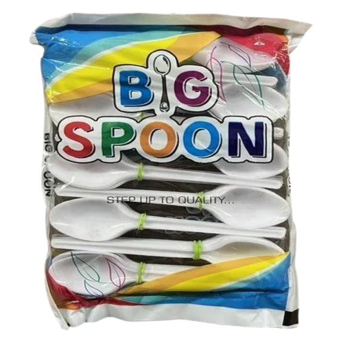 White Disposable Plastic Spoon