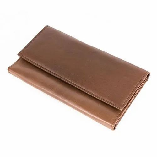 Brown Plain Leather Wallet By Aditya Enterprises