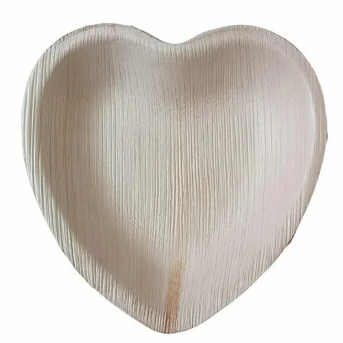 Heart Shaped Areca Leaf Plate