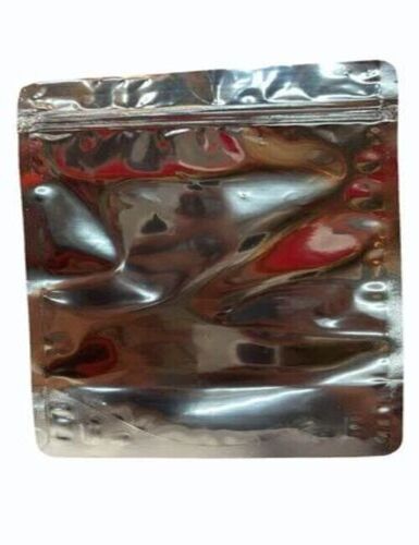 Silver Metallic Zipper Pouch