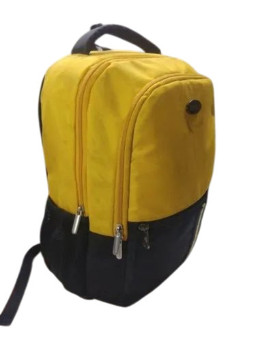 Yellow Polyester College Bag