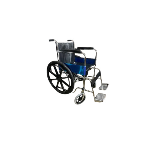 Chrome Plated Folding Wheelchair