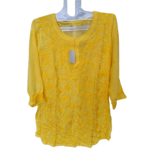 Yellow Short Kurti