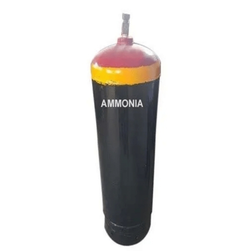 Ammonia Gas Cylinder - Steel Standard Size Black | Durable Long Lasting Industrial Use
